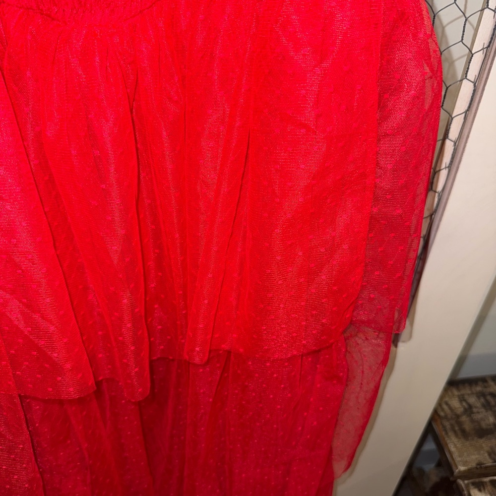 Red dress Layered Tulle Dress - Picture 2 of 4